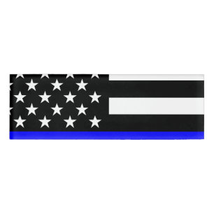 Badge D'identification Écran American Mince Blue Line
