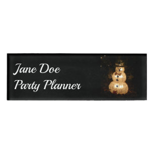 Badge D'identification Écran Luminaire Snowman