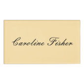 Badge D'identification Écriture Manuelle Classique Simple Beige (Devant)