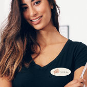 Badge D'identification Élégant Chic Manicurist Nail Salon Professionnel