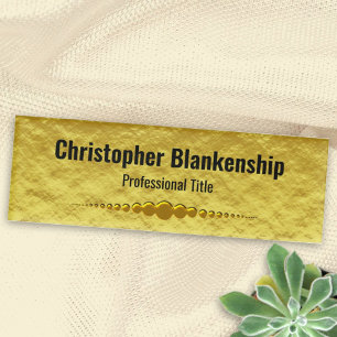 Badge D'identification Elégant Faux Gold Foil Texte noir Personnalisé