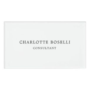 Badge D'identification Élégant minimaliste professionnel classique