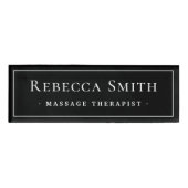 Badge D'identification Élégant noir solide (Devant)