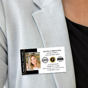 Badge D'identification Élégant notaire Agent de signature de prêt public