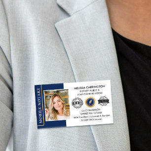 Badge D'identification Élégant Notaire Agent de signature de prêt public