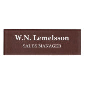 Badge D'identification Élégant personnalisé Nom du grain de bois (Devant)