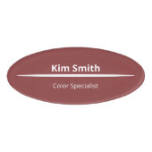 Badge D'identification Elégant professionnel Smoky Topaz Expertise & Oval (Devant)