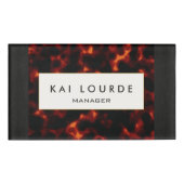 Badge D'identification Élégant Tortoiseshell (Devant)