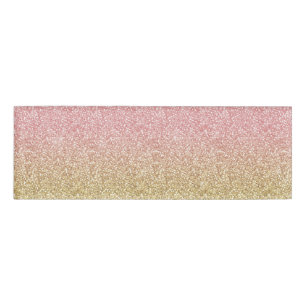 Badge D'identification Élégante Parties scintillant Gold et Rose Gold S