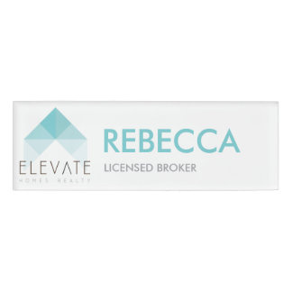 Badge D'identification Elevate Homes Realty balise de nom personnalisable