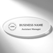 Badge D'identification Employé commercial professionnel simple (Devant)