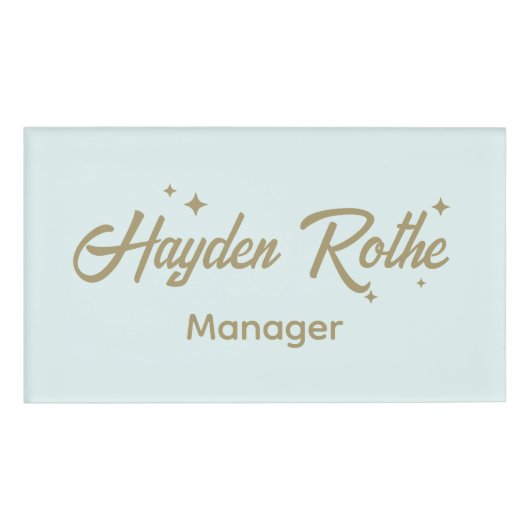Badge D'identification Employé du script rétro (Devant)