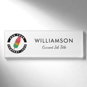 Badge D'identification Employé d'une entreprise de logo personnalisé fait