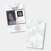 Badge d'identification en marbre privé pour l'ense (Avant & arrière)