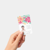 Badge d'identification en plastique floral pour fe (Manuel / portable)