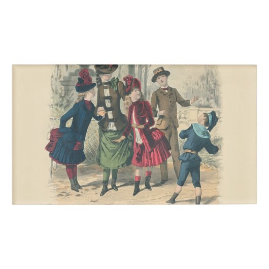 Badge D'identification Enfants Famille Antique Victorienne Enfant (Devant)
