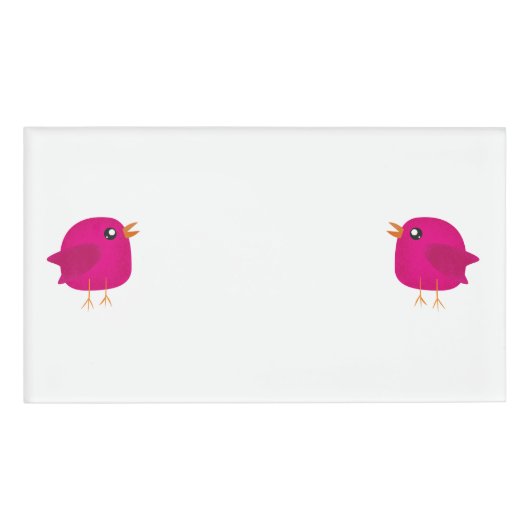Badge D'identification Enfants mignonette birdy (Devant)