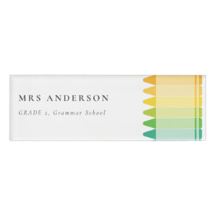 Badge D'identification Enfants modernes Enseignant Coloré Arc-en-ciel Cou
