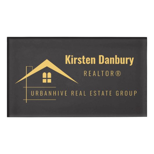 Badge D'identification Entreprise immobilière professionnelle personnalis (Devant)