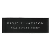 Badge D'identification Entreprise noire moderne professionnelle (Devant)