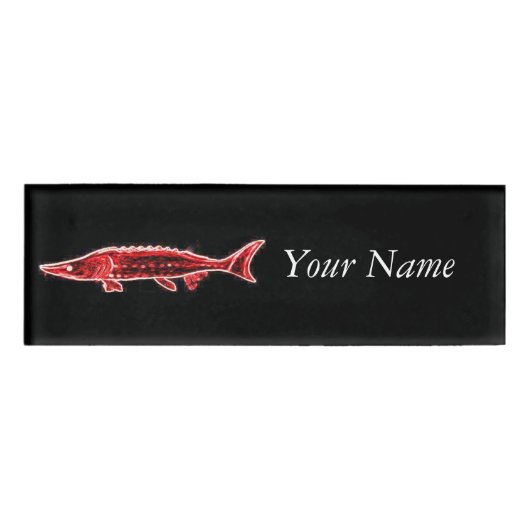 Badge D'identification esturgeon sous-marin nage Thunder_Cove (Devant)