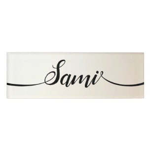Badge D'identification Étiquette Calligraphie Personnel Employé Nom magné