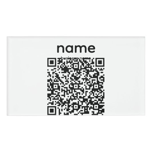 Badge D'identification Étiquette de nom avec code QR (Devant)