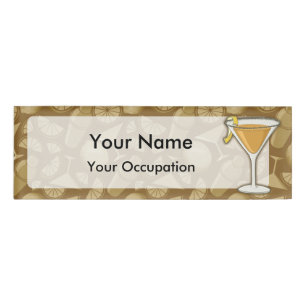 Badge D'identification étiquette de nom de cocktail Sidecar