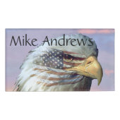 Badge D'identification Étiquette de nom de patriote de vétéran de drapeau (Devant)