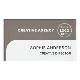 Badge D'identification Étiquette de nom de personnel moderne personnalisé