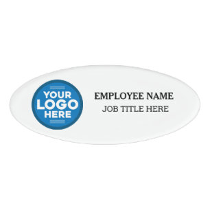Badge D'identification Étiquette de nom d'employé avec logo d'entreprise