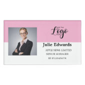 Badge D'identification Étiquette de nom d'employé d'entreprise avec logo (Devant)