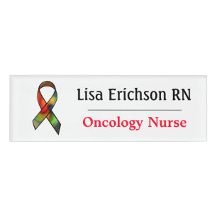 Badge D'identification Étiquette de nom d'infirmière d'oncologie