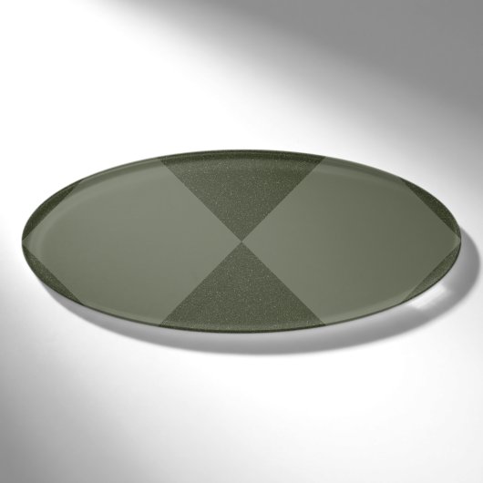 Badge D'identification Étiquette de nom en mousse verte géométrique – Per (Devant)