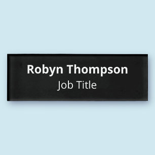 Badge D'identification Étiquette de nom professionnel en acrylique HD noi