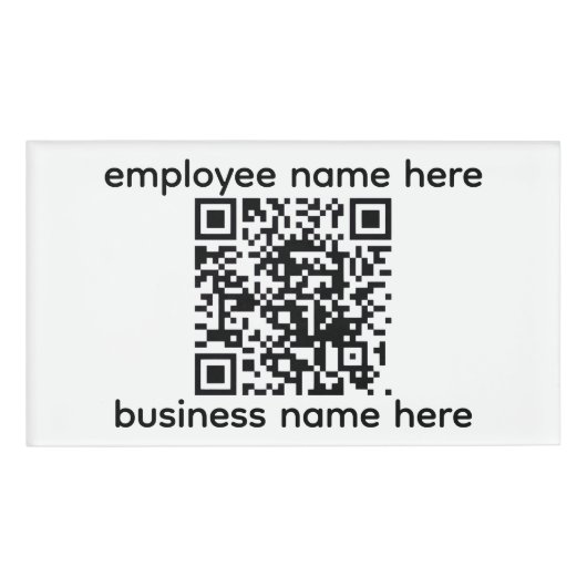 Badge D'identification Étiquette de nom QR (Devant)