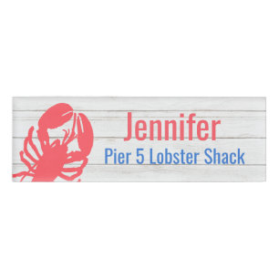 Badge D'identification Étiquette de raison sociale de fruits de mer