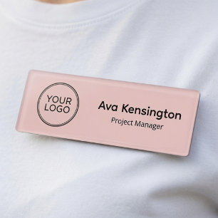 Badge D'identification Étiquette nominative avec logo personnalisé Nom