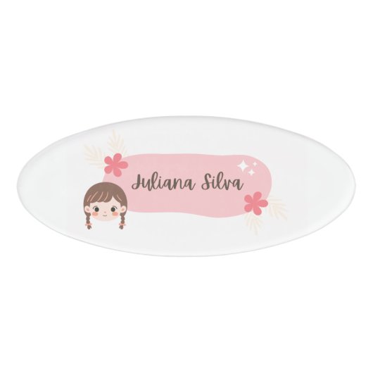 Badge D'identification Étiquette nominative Juliana Silva (Devant)