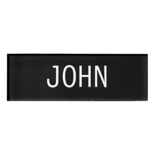 Badge D'identification Étiquette nommée de John