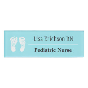 Badge D'identification Étiquette pédiatrique de nom d'infirmière