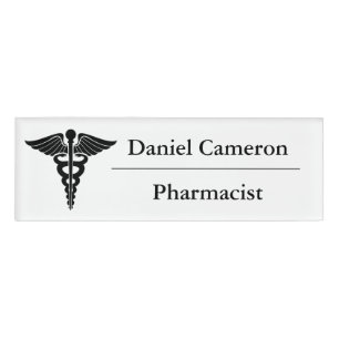Badge D'identification Étiquette personnalisée de nom de pharmacien