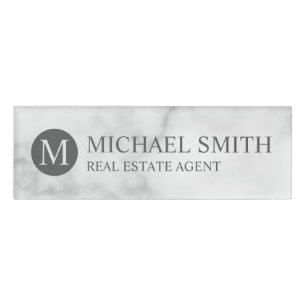 Badge D'identification Étiquette professionnelle personnalisée Monogramme