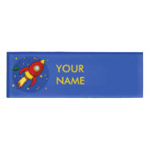 Badge D'identification Étiquette rouge fusée (Devant)