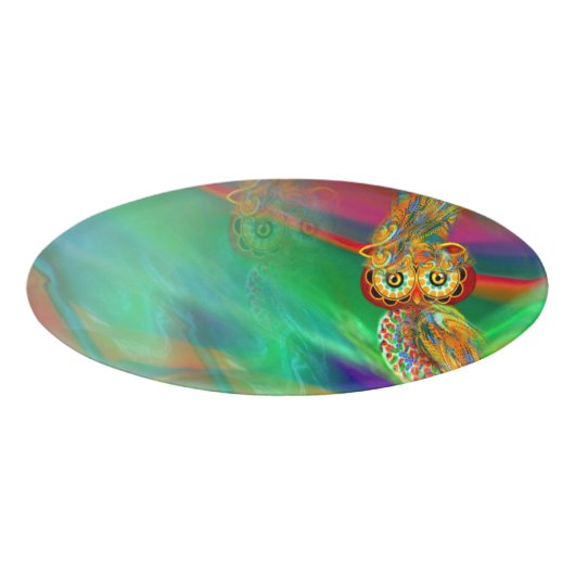 Badge D'identification Étiquette tropicale de nom de hibou de la Reine de (Devant)