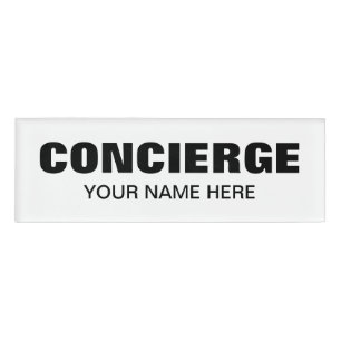 Badge D'identification Étiquettes nominatives magnétiques pour concierge