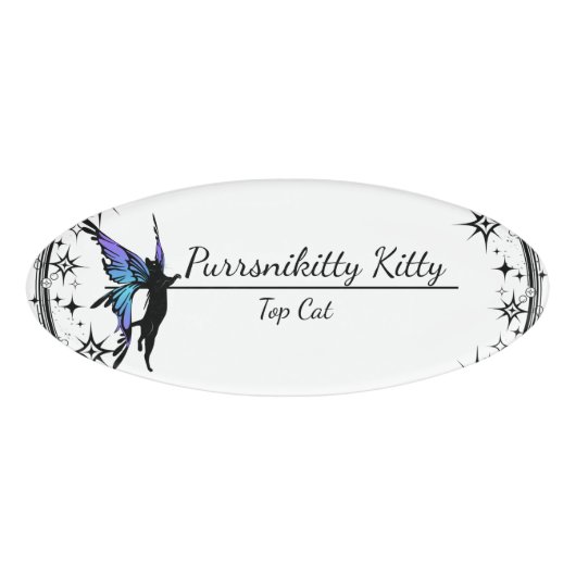 Badge D'identification Étoile du Chat Cosmique (Devant)