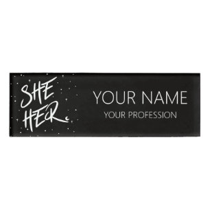 Badge D'identification Étoiles Elle Ses Pronounes