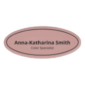Badge D'identification Expertise professionnelle minimale rose douce Oval (Devant)