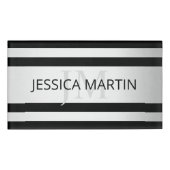 Badge D'identification Faux Contemporain Silver Ombre Grandes Tailles & N (Devant)